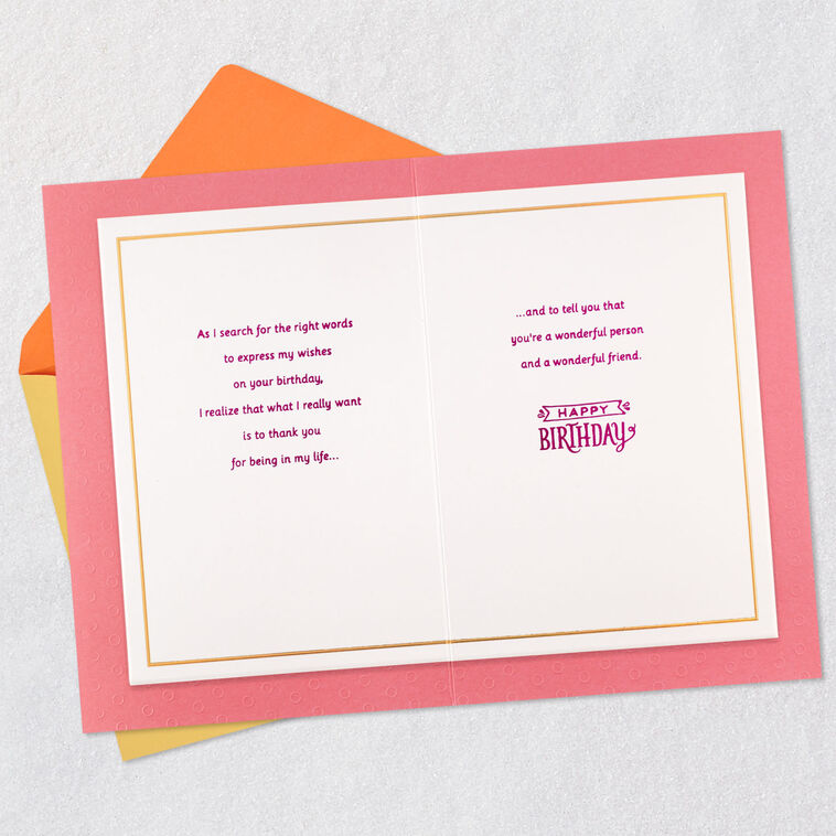 Hallmark Thank You For Being In My Life Birthday Card For Friend