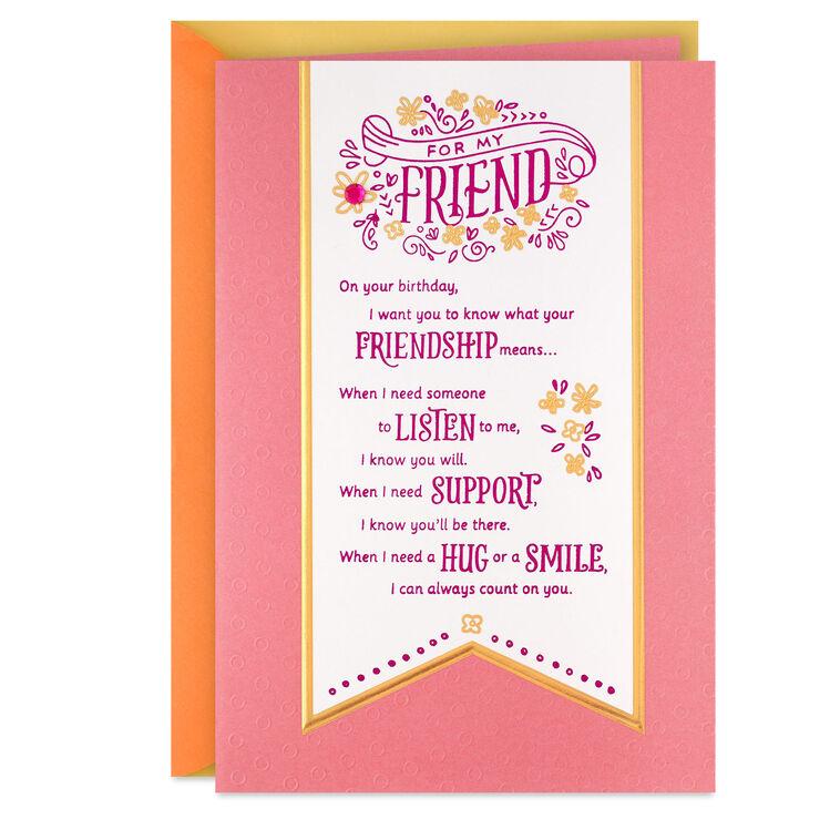 hallmark Thank You for Being in My Life Birthday Card for Friend