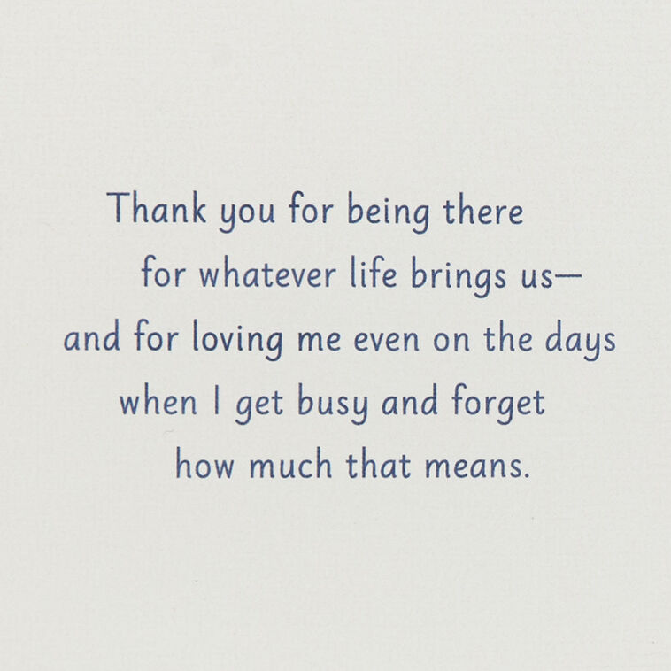 Hallmark Thank You For Being There Anniversary Card For Husband