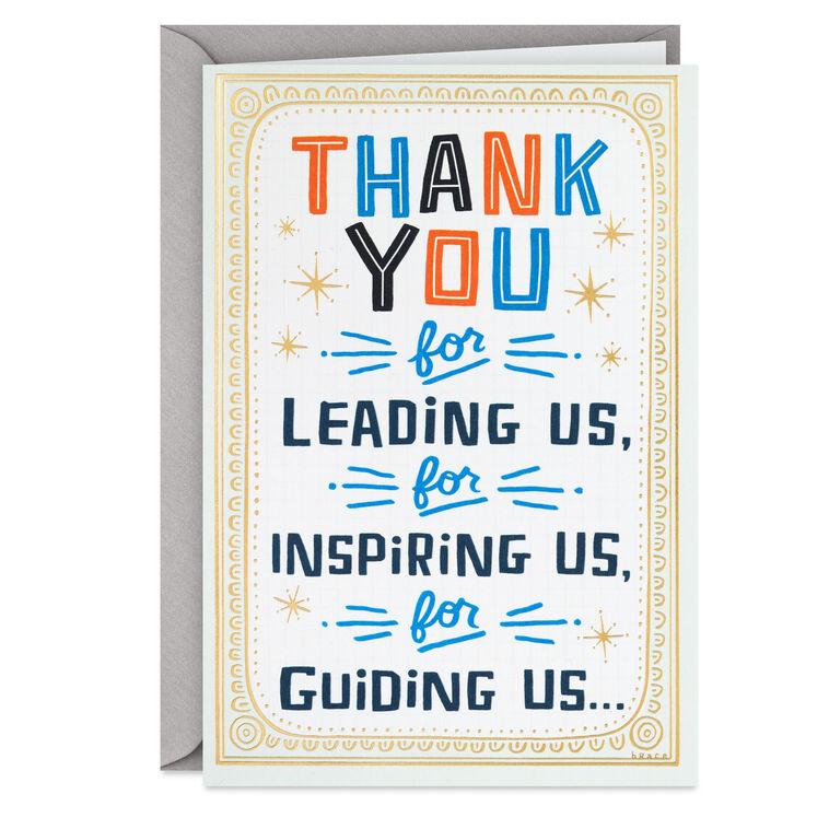 hallmark Thank You for Tolerating Us Funny Boss's Day Card