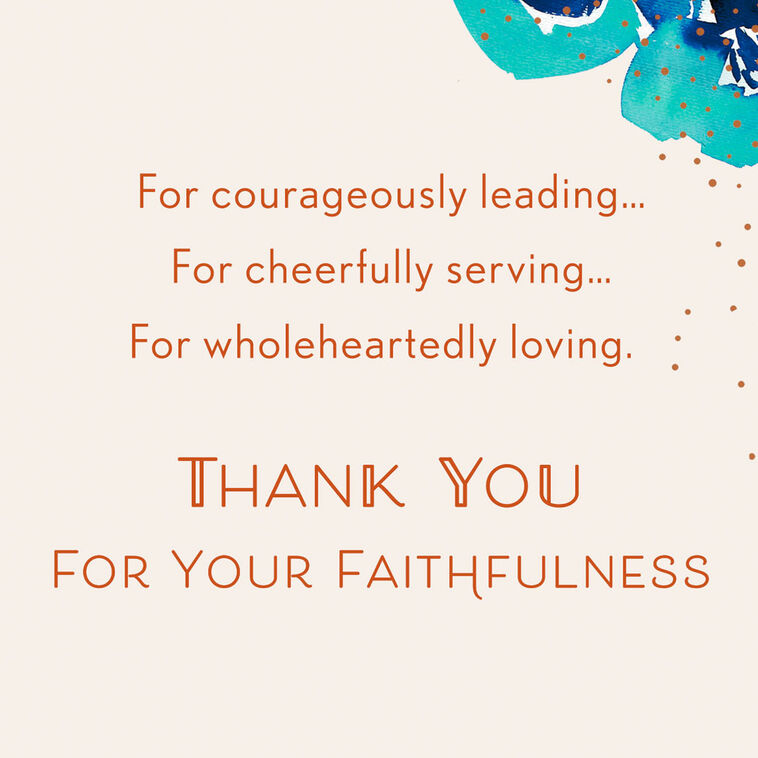 Hallmark Thank You For Your Faithfulness Religious Clergy Appreciation Card For Pastor
