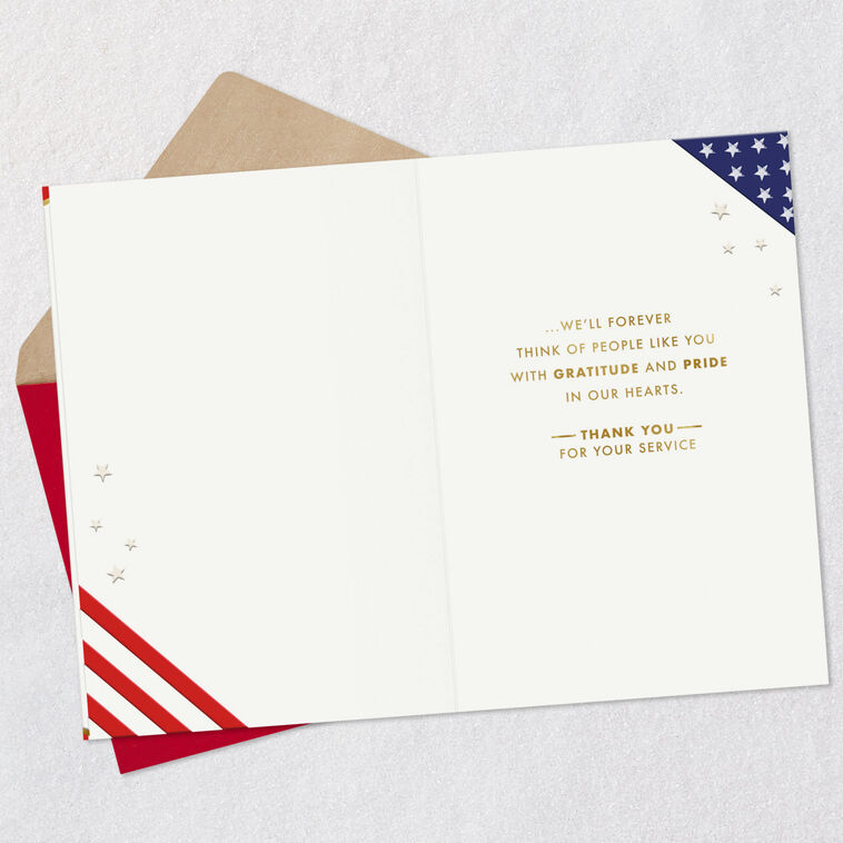 Hallmark Thank You For Your Service Veterans Day Card