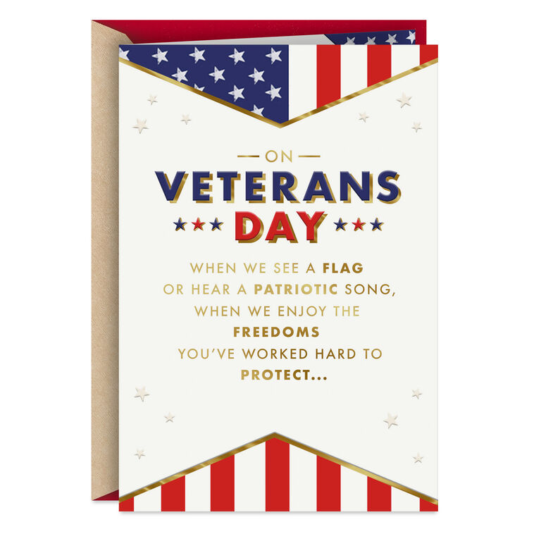 hallmark Thank You for Your Service Veterans Day Card