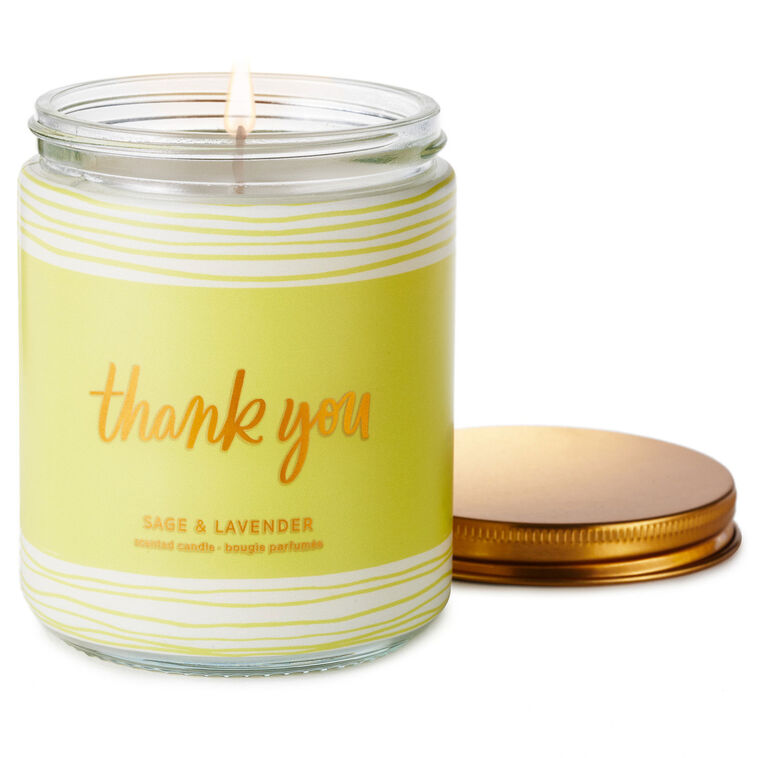 Hallmark Thank You Scented Single-Wick Jar Candle 7 Oz