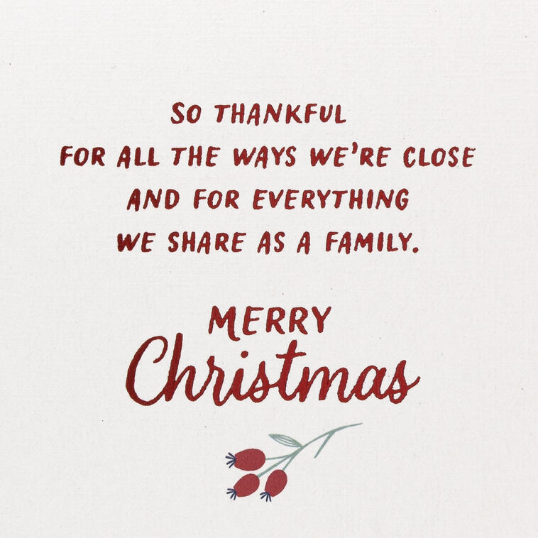Hallmark Thankful For All We Share Christmas Card For Family