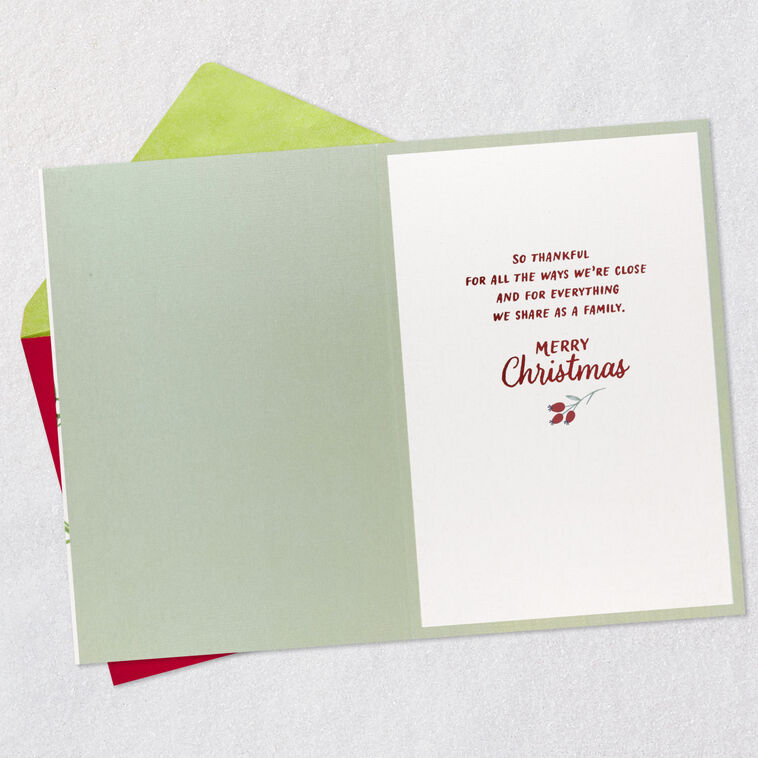 Hallmark Thankful For All We Share Christmas Card For Family