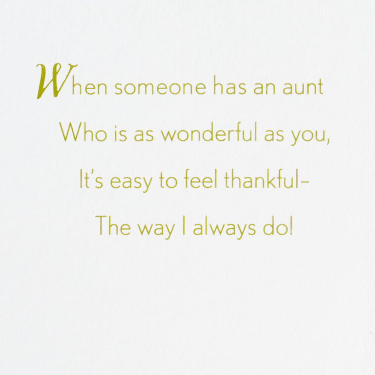 Hallmark Thankful For An Aunt As Wonderful As You Christmas Card