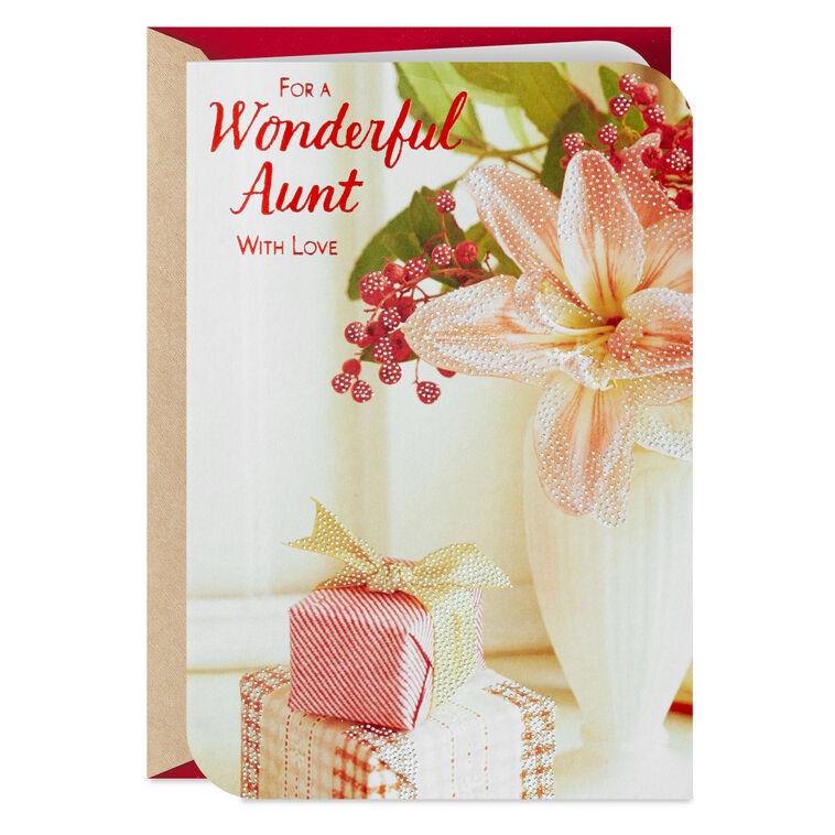 hallmark Thankful for an Aunt as Wonderful as You Christmas Card