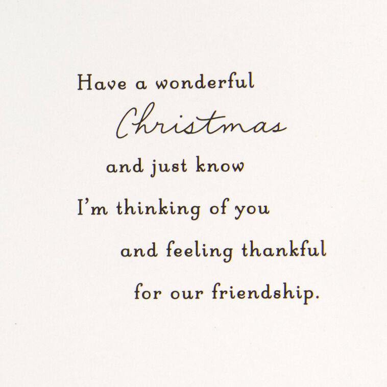 Hallmark Thankful For Our Friendship Christmas Card For Friend