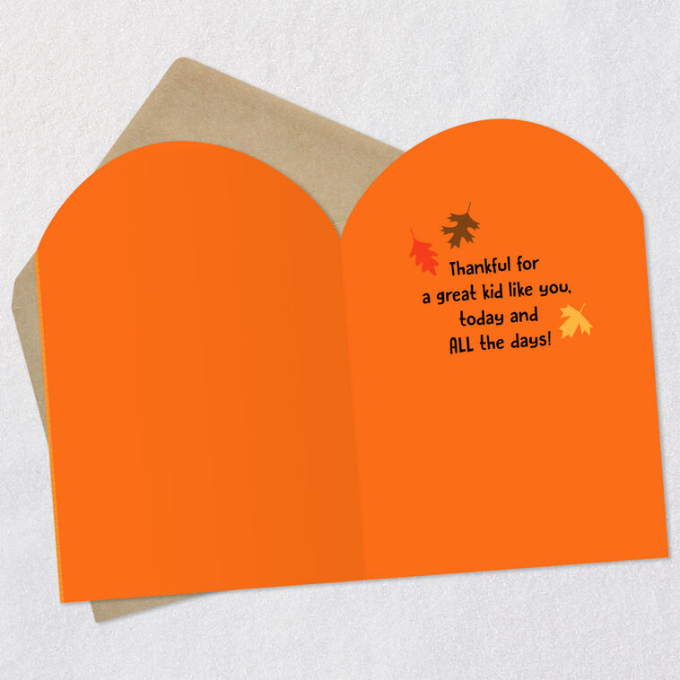 Hallmark Thankful For You All The Days Thanksgiving Card For Kid