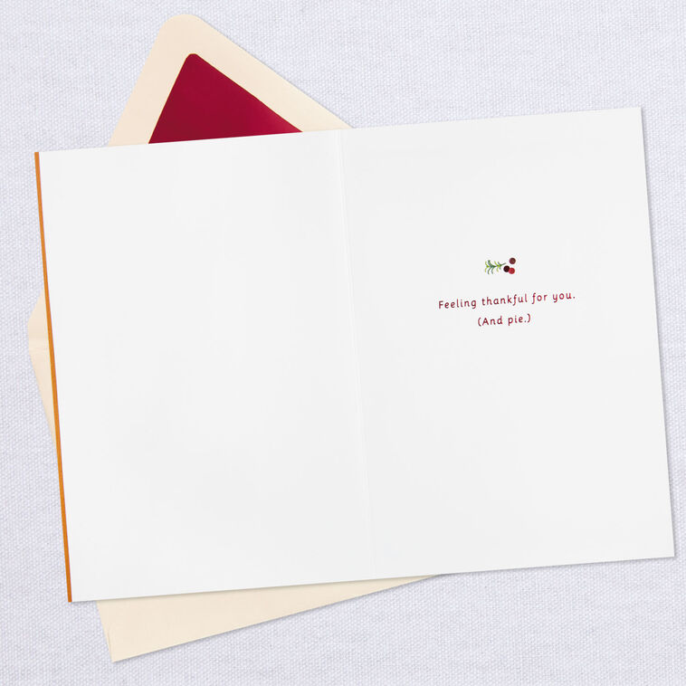 Hallmark Thankful For You (and Pie) Thanksgiving Card