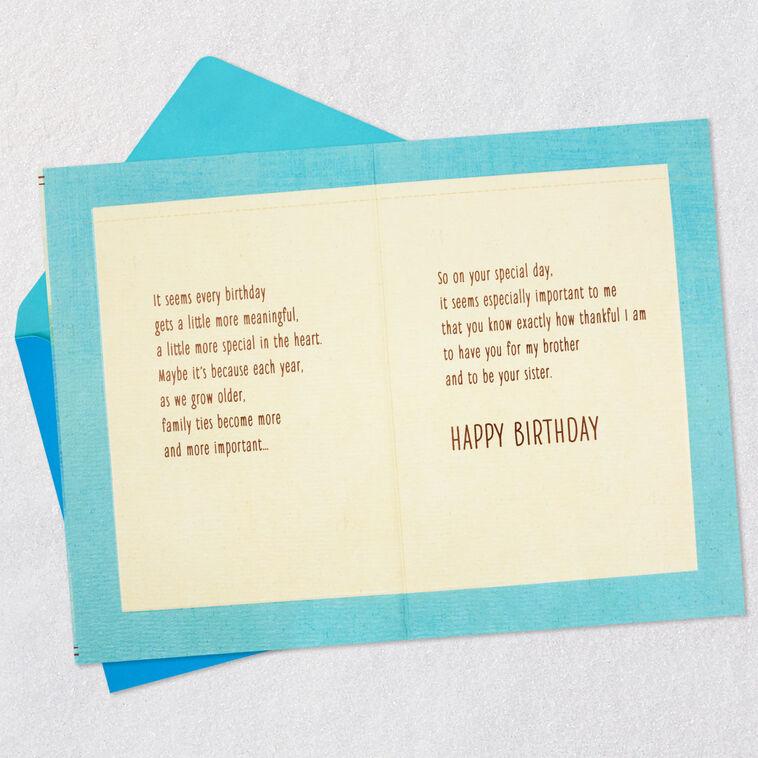 Hallmark Thankful For You Birthday Card For Brother From Sister