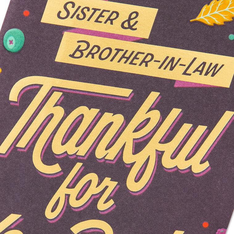 Hallmark Thankful For You Both Thanksgiving Card For Sister And Brother-in-Law