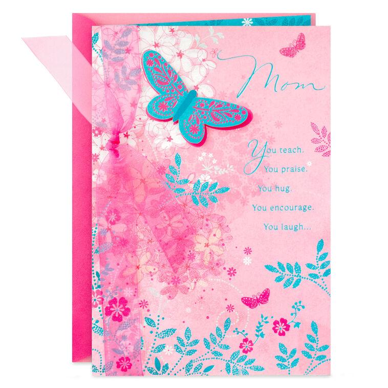 hallmark Thankful for You Butterfly Birthday Card for Mom