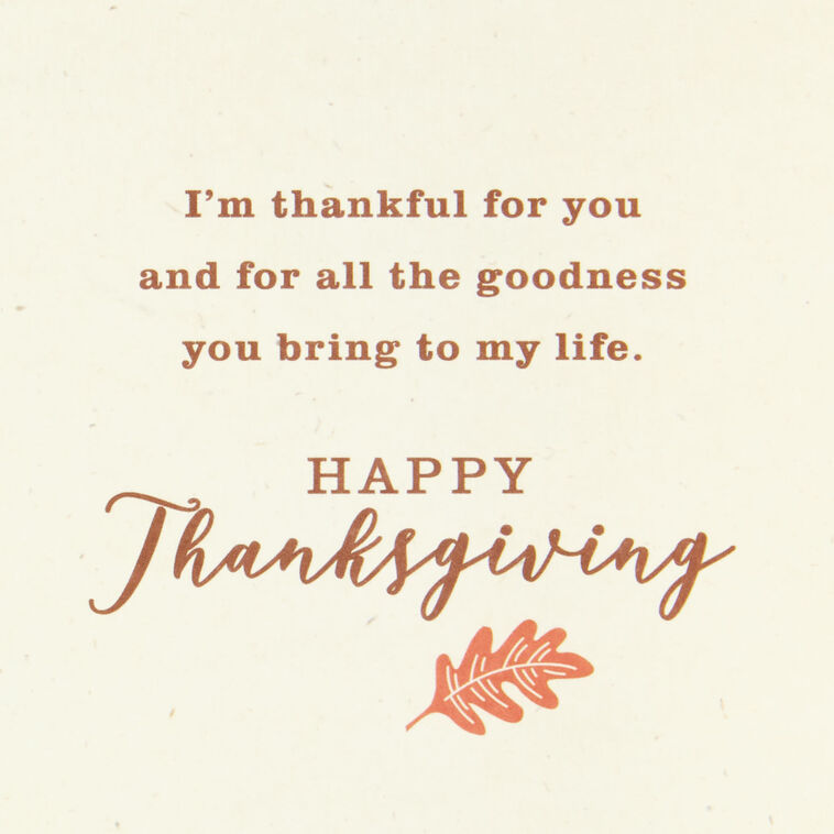 Hallmark Thankful For You Fall Leaves Thanksgiving Card