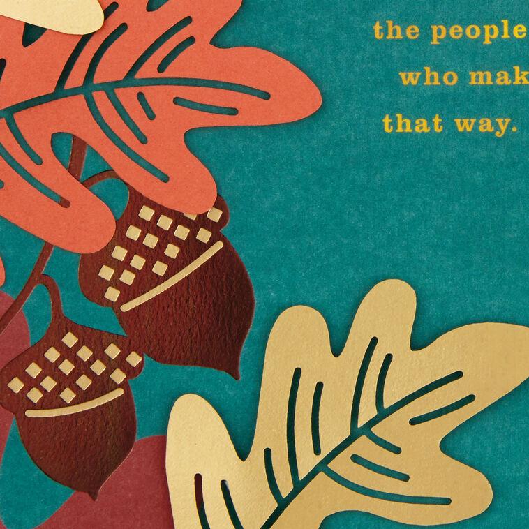 Hallmark Thankful For You Fall Leaves Thanksgiving Card