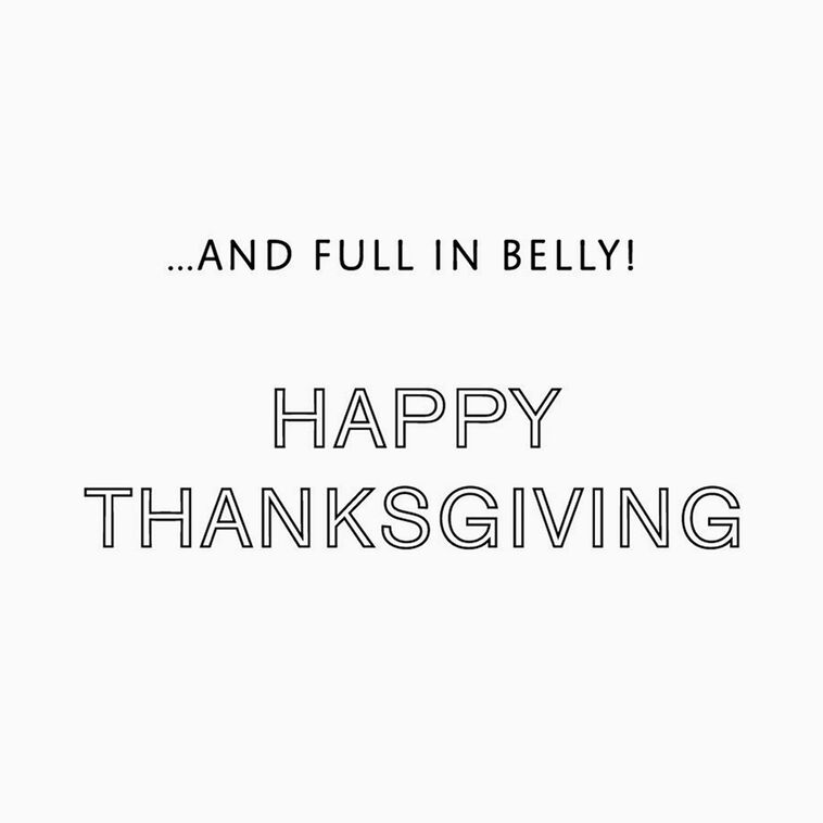 Hallmark Thankful In Heart And Full In Belly Thanksgiving Card