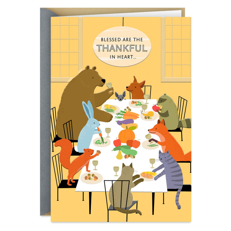 hallmark Thankful in Heart and Full in Belly Thanksgiving Card