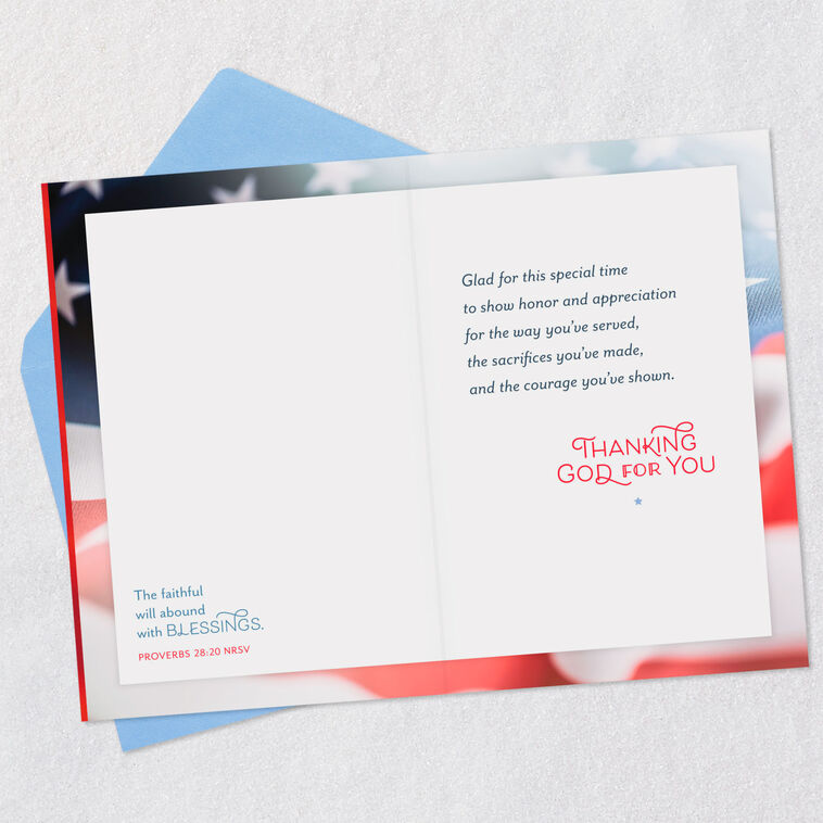 Hallmark Thanking God For You Religious Veterans Day Card