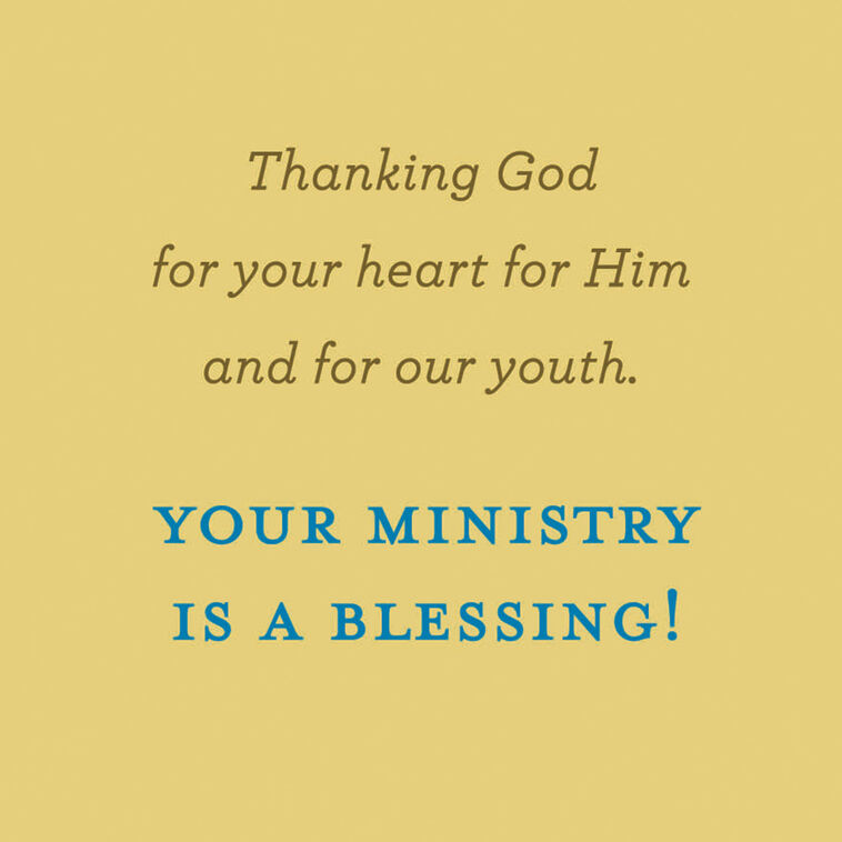 Hallmark Thanking God For Your Heart Religious Clergy Appreciation Card For Youth Minister