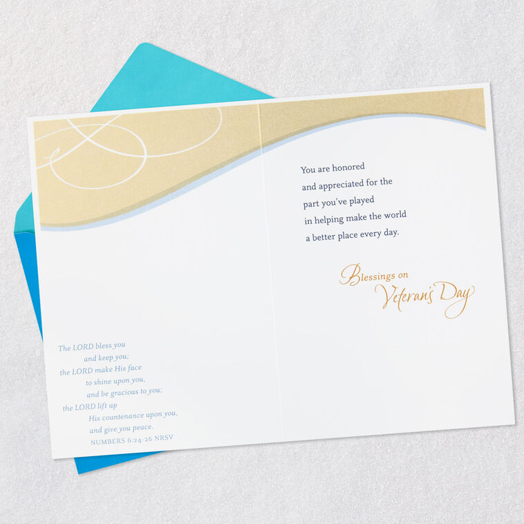 Hallmark Thanking God For Your Service Religious Veterans Day Card