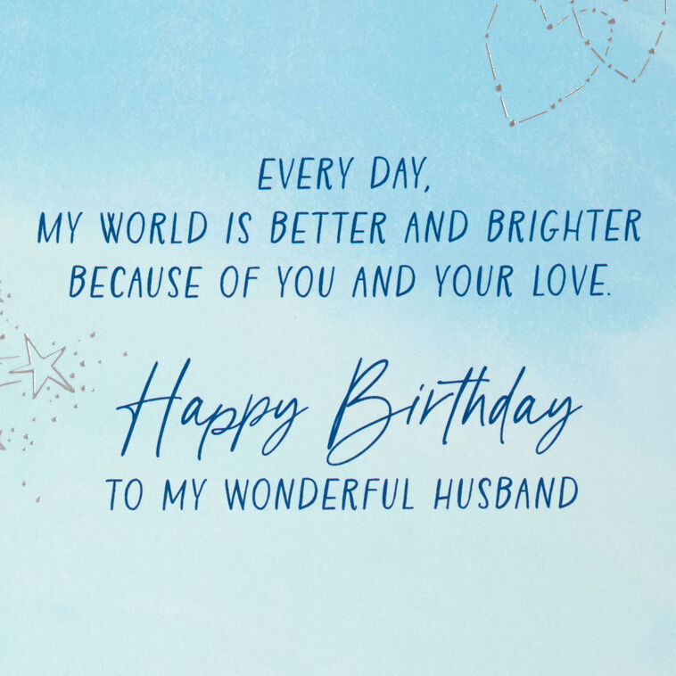 Hallmark Thanking My Lucky Stars For You Birthday Card For Husband With Spinner Wheel