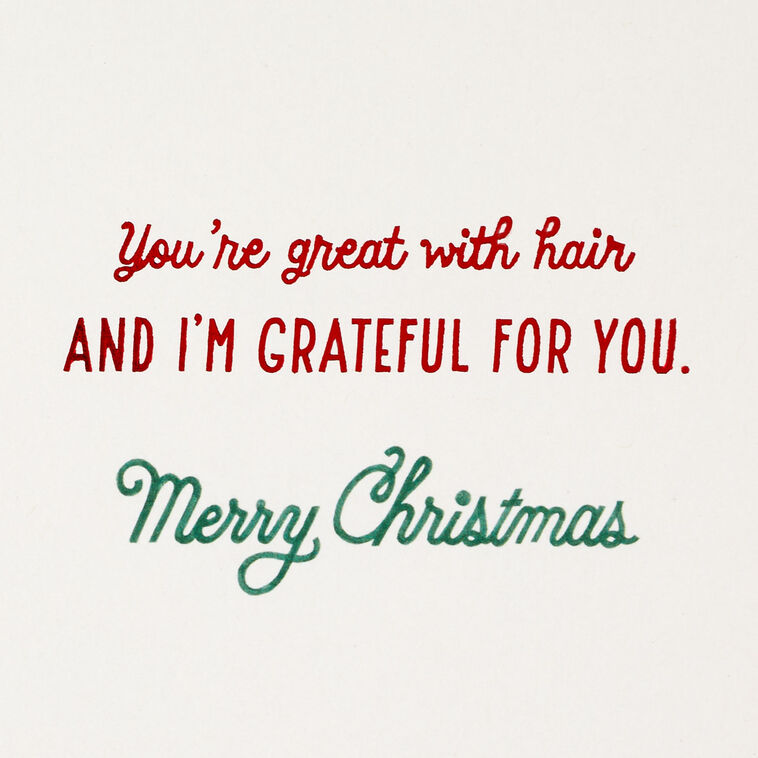 Hallmark Thanking You In Style Christmas Card For Hairstylist