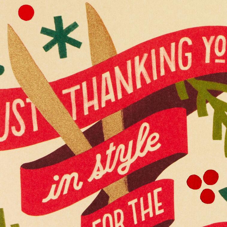 Hallmark Thanking You In Style Christmas Card For Hairstylist