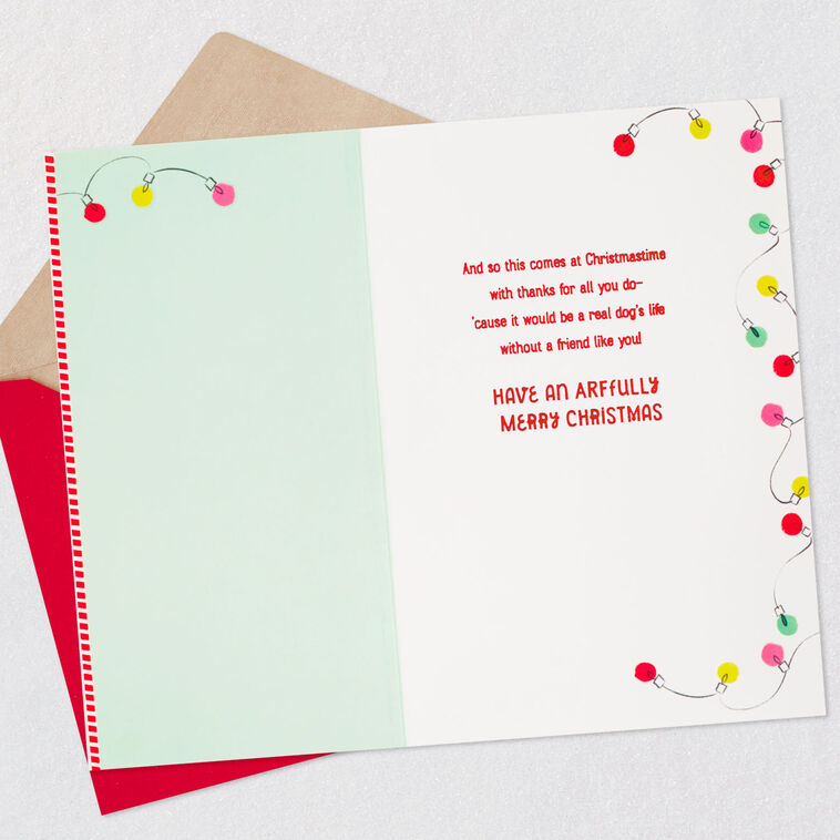 Hallmark Thanks For All You Do Christmas Card From The Dog