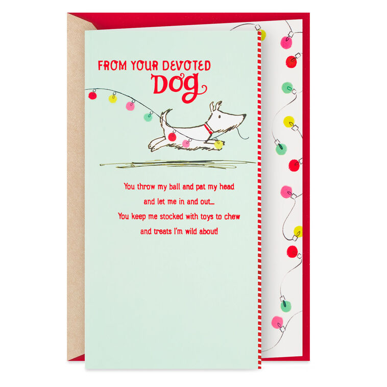 hallmark Thanks for All You Do Christmas Card From the Dog