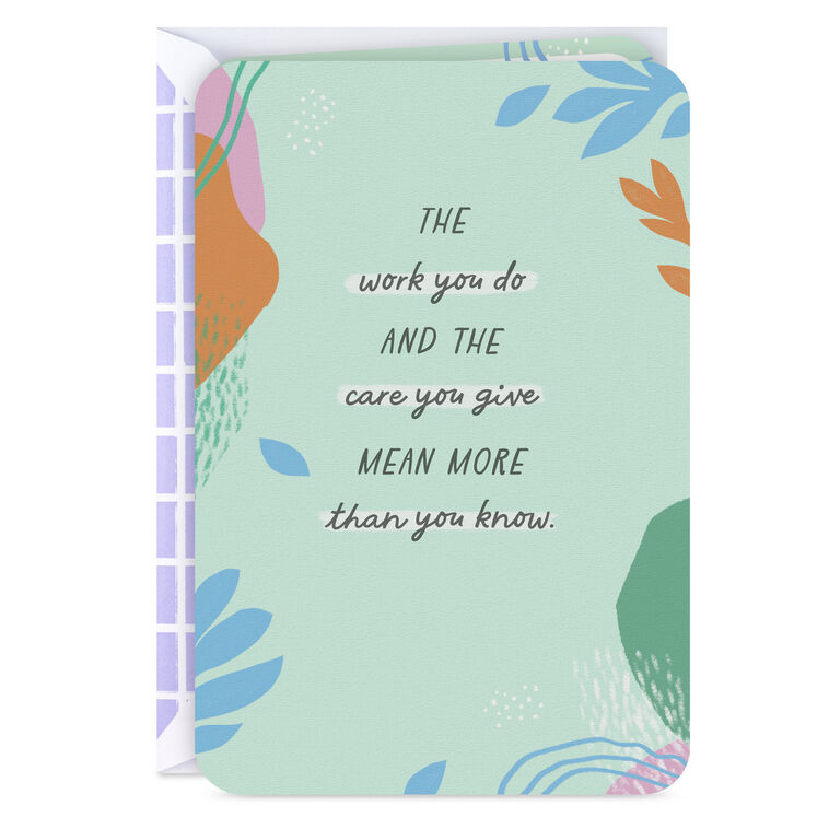 hallmark Thanks for All You Do Thank You Card for Caregiver