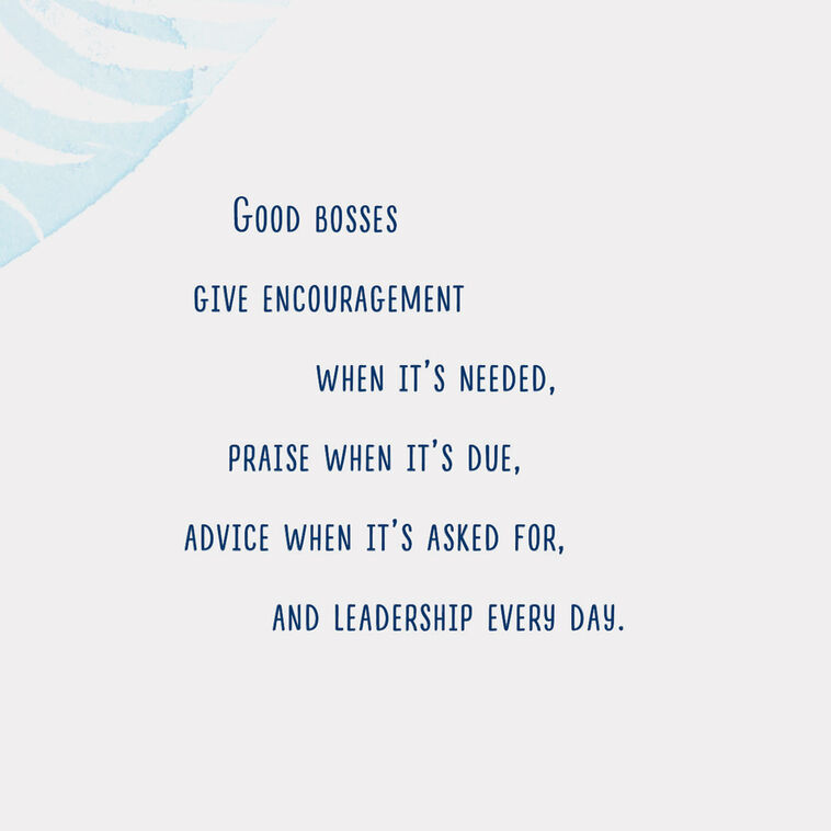 Hallmark Thanks For Being Such A Good Boss Boss's Day Card