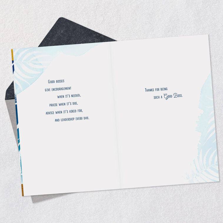 Hallmark Thanks For Being Such A Good Boss Boss's Day Card