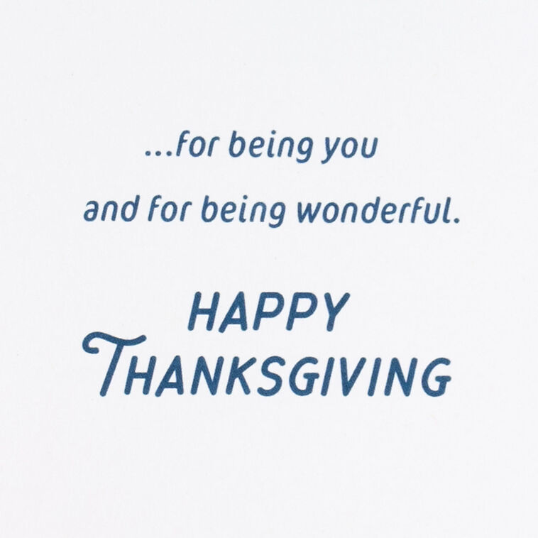 Hallmark Thanks For Being You And Being Wonderful Thanksgiving Card For Daughter
