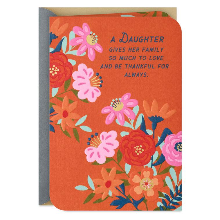 hallmark Thanks for Being You and Being Wonderful Thanksgiving Card for Daughter