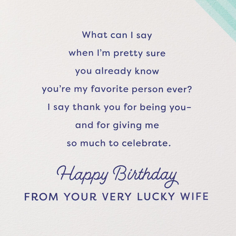Hallmark Thanks For Being You Birthday Card For Husband From Wife