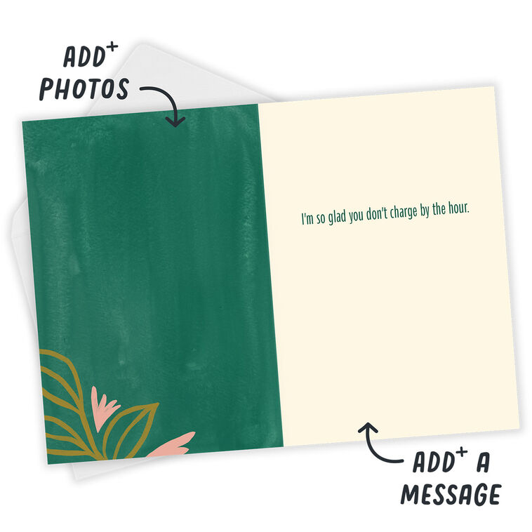 Hallmark Thanks For The Cheap Therapy Funny Custom Card