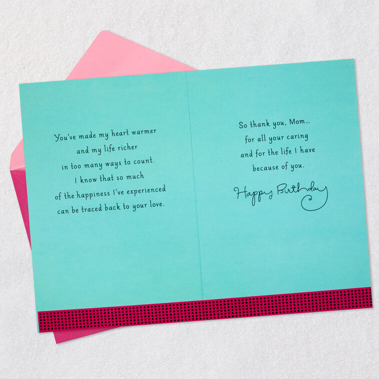 Hallmark Thanks For Your Love And Caring Birthday Card For Mom