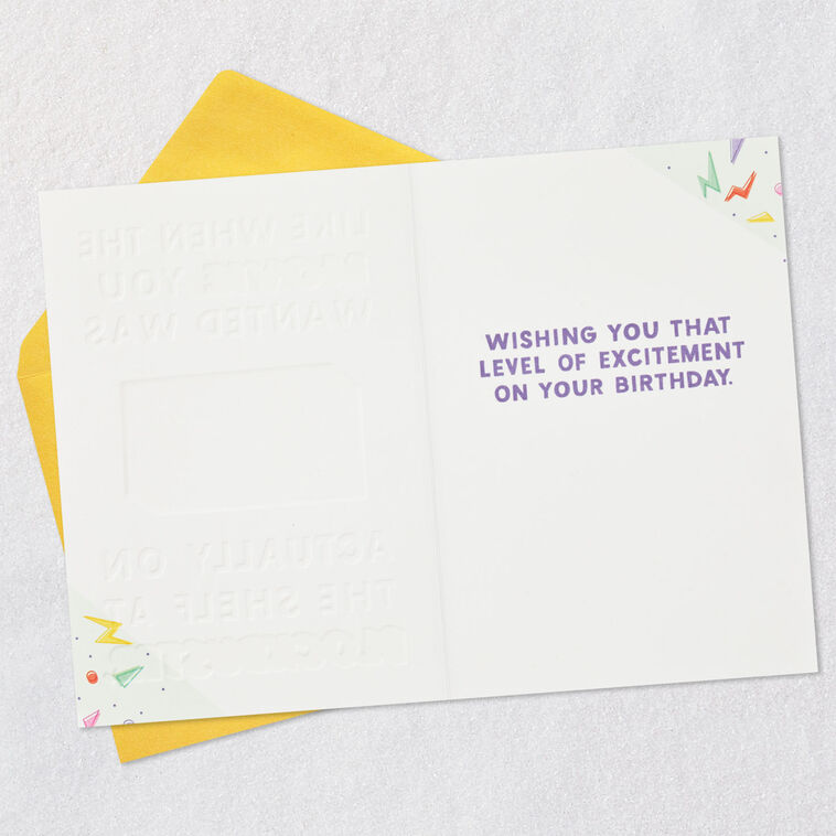 Hallmark That Level Of Excitement Funny Birthday Card