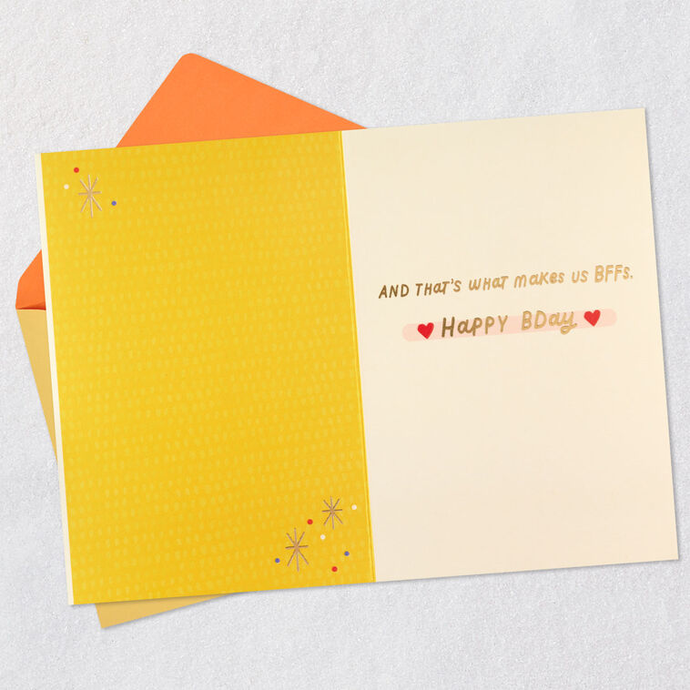 Hallmark That's What Makes Us BFFs Birthday Card For Friend