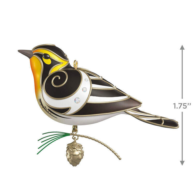 Hallmark The Beauty Of Birds Blackburnian Warbler Ornament