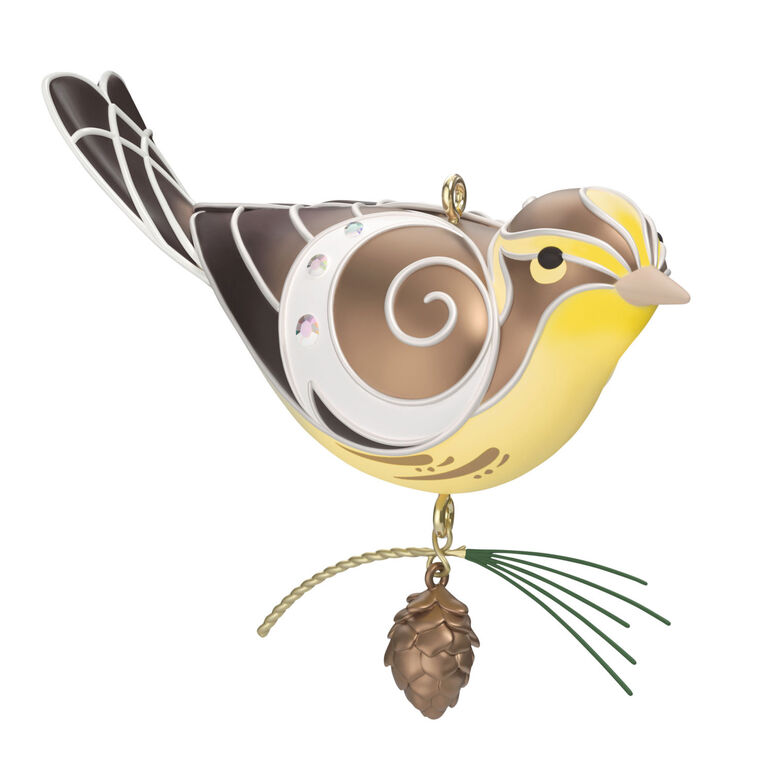 hallmark The Beauty of Birds Lady Blackburnian Warbler Ornament