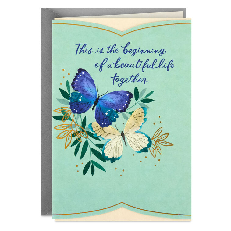 hallmark The Beginning of a Beautiful Life Together Wedding Card