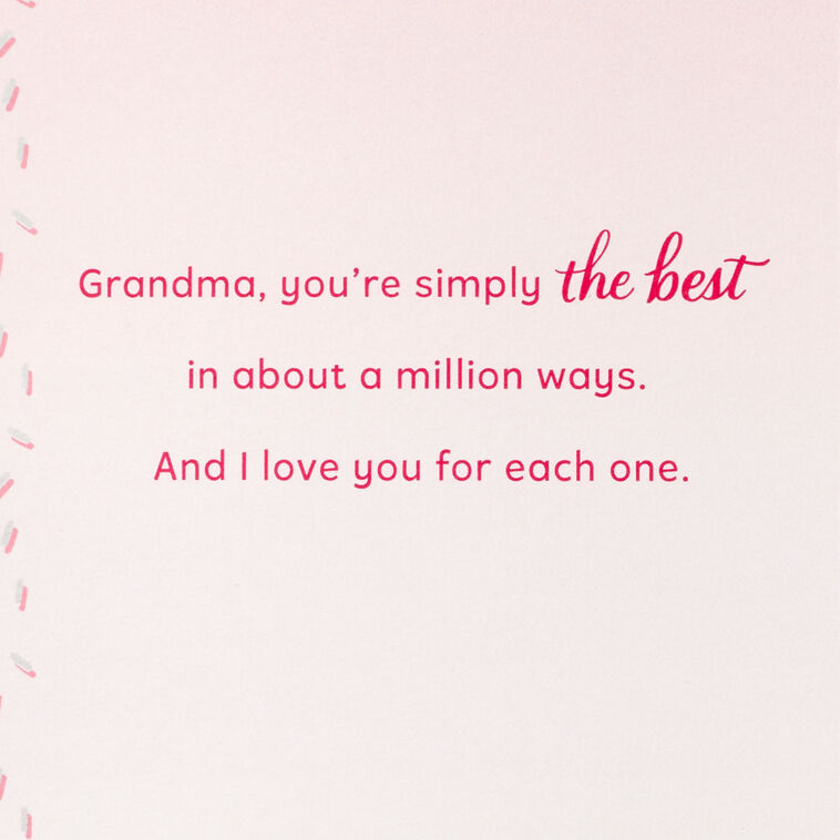 Hallmark The Best In A Million Ways Birthday Card For Grandma