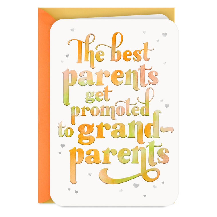 hallmark The Best Parents Get Promoted to Grandparents New Baby Card