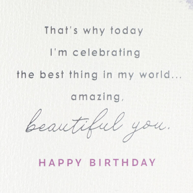 Hallmark The Best Thing In My World Birthday Card For Wife
