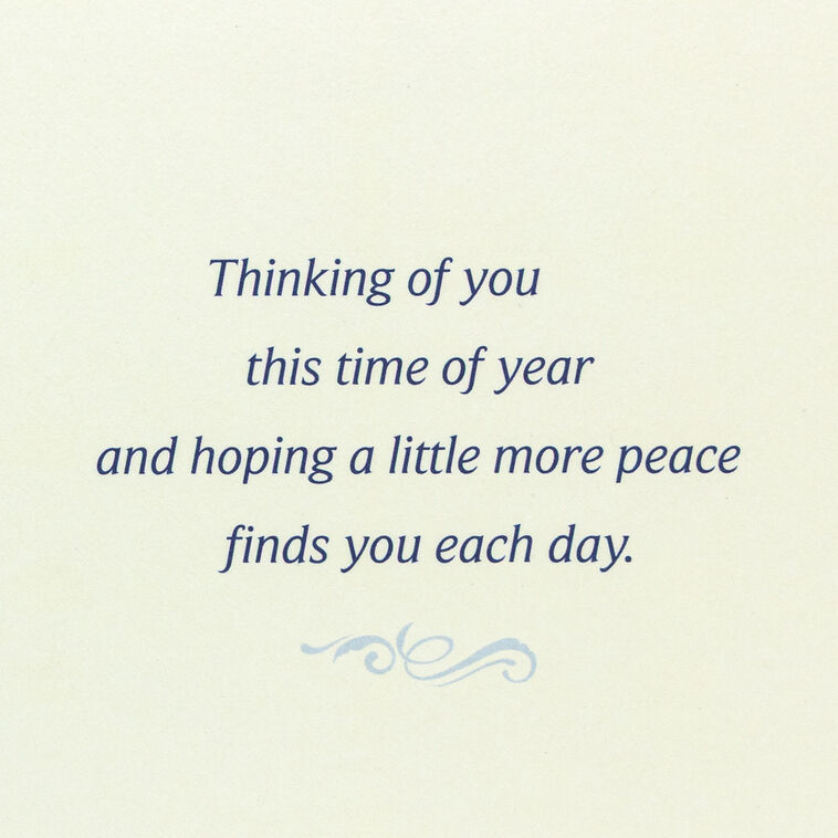 Hallmark The Caring Thoughts Have Never Stopped Sympathy Card For Anniversary Of Death