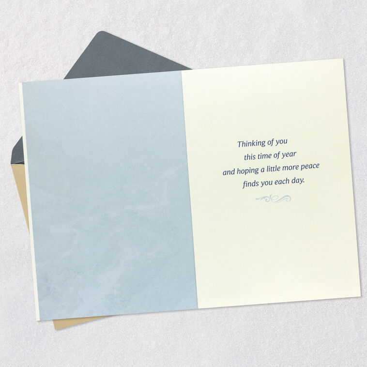 Hallmark The Caring Thoughts Have Never Stopped Sympathy Card For Anniversary Of Death