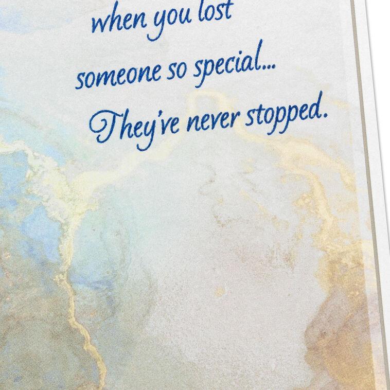 Hallmark The Caring Thoughts Have Never Stopped Sympathy Card For Anniversary Of Death