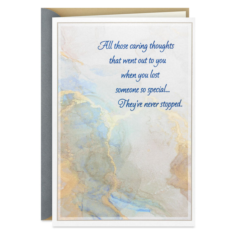 hallmark The Caring Thoughts Have Never Stopped Sympathy Card for Anniversary of Death